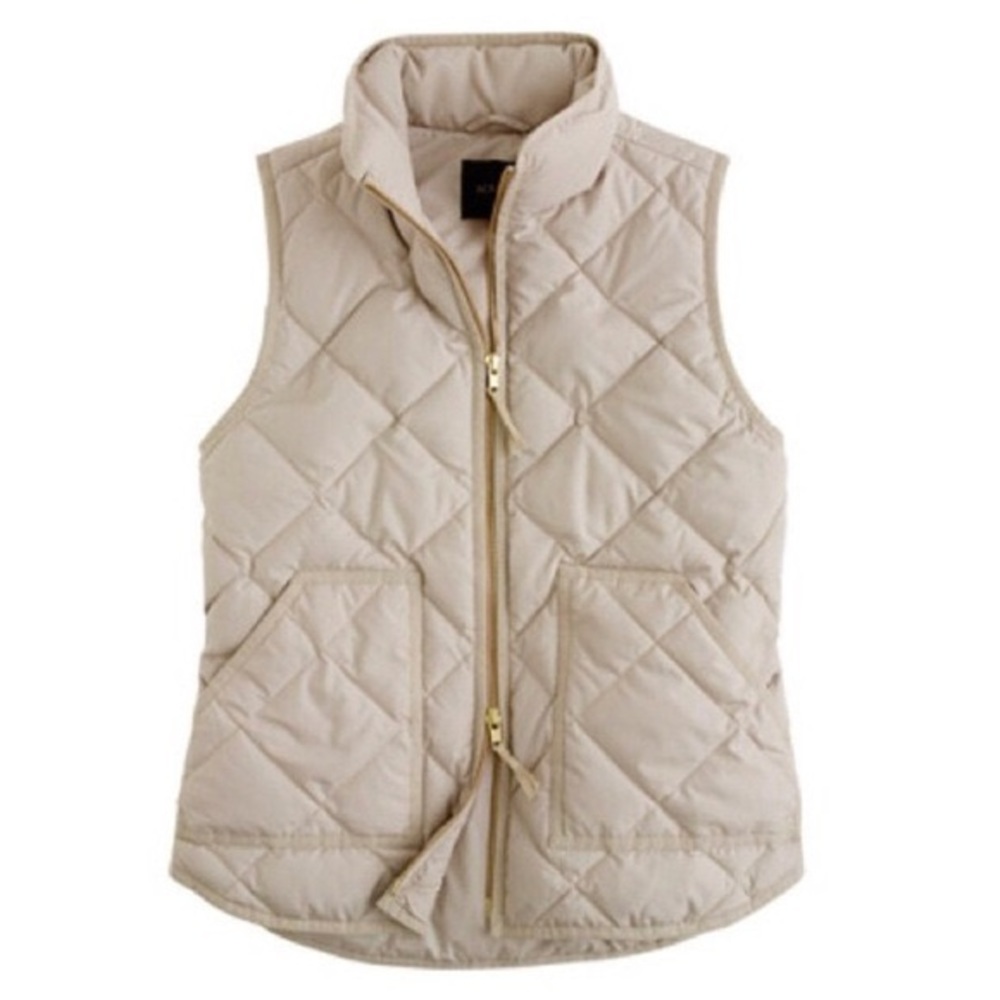 Jcrew Cream Puffer Vest
